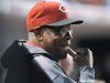 Cincinnati Reds manager Dusty Baker watches during the seventh inning of a baseball game against the Chicago Cubs in Chicago, Tuesday, Sept. 18, 2012. The game is Baker's 3,000th as a manager in the majors. (AP Photo/Paul Beaty)