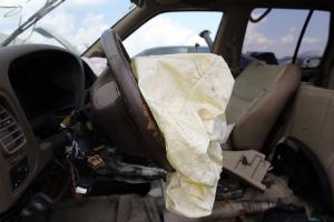 A deployed airbag is seen in a Nissan vehicle at a&nbsp;&hellip;