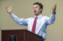 Senator Rand Paul answer questions during a meet and greet event Friday, May 30, 2014, at the Garrard County Cooperative Extension Office in Lancaster, KY. (AP Photo/The Advocate-Messenger, Clay Jackson)
