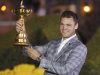 Team Europe golfer Kaymer holds the Ryder Cup as he poses after the closing ceremony of the 39th Ryder Cup at the Medinah Country Club