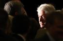 Former President Bill Clinton shakes hands with the crowd as he joined U.S. Democratic Senate candidate Alison Lundergan Grimes for a campaign event in Louisville