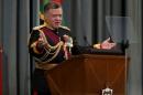 FILE PHOTO: King Abdullah speaks during the opening of the third ordinary session of the 17th Parliament in Amman