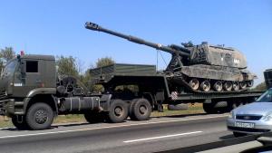 A Russian military truck transporting a self-propelled&nbsp;&hellip;