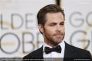 Actor Chris Pine arrives at the 71st annual Golden Globe Awards in Beverly Hills