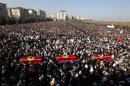 Thousands attend the funeral ceremony of the three Kurdish activists shot in Paris, in Diyarbakir