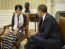 US President Barack Obama meets with Myanmar's Aung San Suu Kyi in the Oval Office