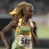 Jamaica's Blake competes in the women's 4x400 metres relay final at the Central American and Caribbean games in Mayaguez