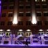 An illuminated sign is displayed in front of the local office of TNK-BP company in Tyumen