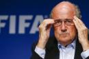 FIFA President Blatter addresses a news conference in Zurich