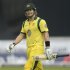 Australia's Watson leaves the field after being dismissed by England's Bresnan during the fourth one-day international at the Riverside cricket ground in Chester-le-Street