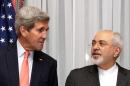 US Secretary of State John Kerry (left) and his Iranian counterpart Mohammad Javad Zarif held nuclear talks in the Swiss town of Lausanne on March 16, 2015
