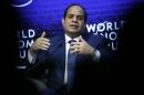 Egyptian President al-Sisi speaks during the Egypt in the World event in the Swiss mountain resort of Davos