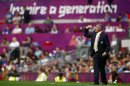 Uruguay's coach Oscar Tabarez gestures during their men's Group A football match against the UAE at the London 2012 Olympic Games in Old Trafford