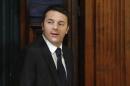 Italian Prime Minister Renzi arrives for a meeting with his Romanian counterpart Ponta during a meeting at Chigi Palace in Rome