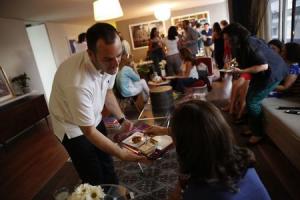 Venezuelan chef Jorge Udelman  offers stuffed arepas …