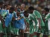Nigeria's Musa celebrates his goal against Mali with teammates during their AFCON 2013 semi-final soccer match in Durban