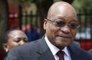 South Africa's President Jacob Zuma is pictured during his visit to the Lodewyk P. Spies Old Age Home in Eersterust, Pretoria