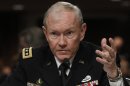 General Martin Dempsey testifies in Washington on the Defense Department's response to the attacks on US facilities in Benghazi