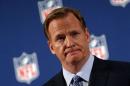NFL Commissioner Goodell speaks at a news conference to address domestic violence issues and the NFL's Personal Conduct Policy in New York