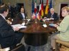 (From L) Spanish Prime Minister Rajoy, French President Hollande, Italian Prime Minister Monti and German Chancellor Merkel attend a meeting in Rome