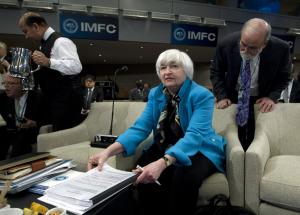 Federal Reserve Chair Janet Yellen, attends the International &hellip;