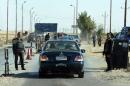 File picture shows Egyptian police at a checkpoint in North Sinai