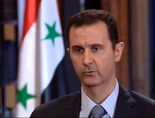 Syrian President Bashar al-Assad speaking during an interview with Turkish media in Damascus, on October 4, 2013