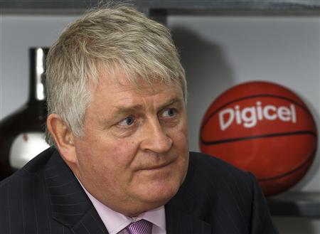 Digicel Chairman Denis O'Brien attends an interview with Reuters at the company's headquarters in Port-au-Prince, in this picture taken December 18, 2012. REUTERS/Swoan Parker