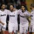 Real Madrid's Higuain celebrates his goal against Deportivo Coruna with his teammates during their Spanish First Division soccer match in Coruna