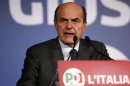 Italian PD (Democratic Party) leader Bersani speaks during a news conference in Rome
