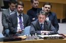 Ukraine's U.N. Ambassador Yuriy Sergeyev speaks during an U.N. Security Council meeting on his country's political crisis, Saturday, March 1, 2014, at United Nations headquarters. (AP Photo/John Minchillo)