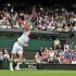 Andy Murray, shown serving during his match with Davydenko, has never lost his opening match at the All England Club