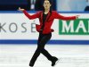 Takahashi of Japan performs during the men's short programme at the ISU Grand Prix of Figure Skating Final in Sochi