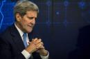 U.S. Secretary of State John Kerry pauses during a Reuters Newsmaker event on the nuclear agreement with Iran, in New York