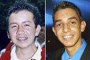 This combo image of two undated photos provided by the Torres family show, Sergio Alejandro Torres, 18, left, and Julio Cesar Moreno, 19, smiling as they are photographed in Guadalajara, Mexico. The two high-school students are fighting drug-trafficking charges in Mexico claiming a bundle of cocaine hidden in their van was forgotten by U.S. customs agents who searched the same vehicle almost two years ago before selling it at a government auction. Torres and Moreno have been in jail since November as their parents gather evidence showing the drugs found in the dashboard of the 2004 Toyota Sienna they were traveling in, had been hiding in the vehicle without them knowing. (AP Photo/Torres Family)