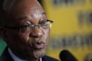 South African President Jacob Zuma addresses editors at the SA National Editors' Forum (Sanef) in Johannesburg