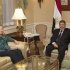 U.S. Secretary of State Clinton meets with Egyptian President Mursi on the sidelines of the U.N. General Assembly in New York