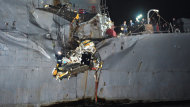 USS Porter Collides With Oil Tanker in Persian Gulf (ABC News)