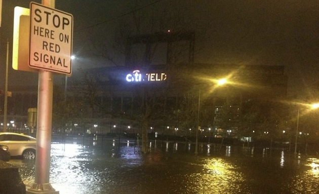 Citi Field Surrounded by Water After Sandy