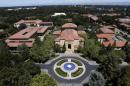 Stanford University's campus is seen from atop Hoover Tower in Stanford, California