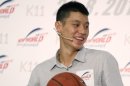 New York Knicks player and NBA celebrity sports star Jeremy Lin at a promotional event逐夢之旅