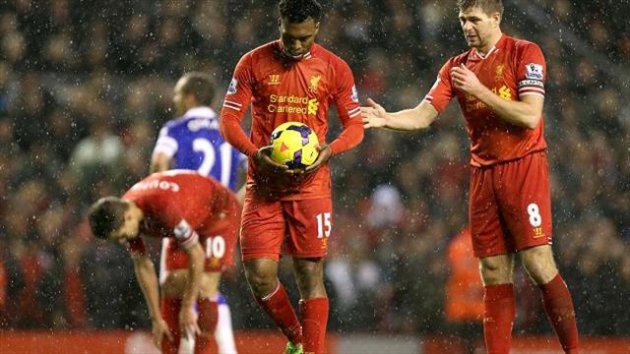 Steven Gerrard, right, believes Daniel Sturridge, left, can be one of the stars of the World Cup