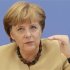 German Chancellor Merkel addresses news conference at Bundespressekonferenz in Berlin