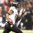 Baltimore Ravens' Jacoby Jones heads up field en route to scoring a touchdown on a kickoff return in the NFL Super Bowl XLVII football game in New Orleans