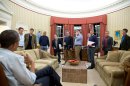 Obama meets with senior advisers