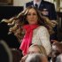 Actress Sarah Jessica Parker is pictured in the audience as she attends a National Medal of Arts and Humanities ceremony at the White House in Washington