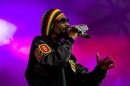 Rapper Snoop Dogg performs on stage during a concert in Arenda