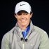 Rory McIlroy of Northern Ireland smiles during a presentation unveiling him as Nike's new ambassador in Abu Dhabi