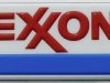 The Exxon corporate logo is pictured at one of the company's gas stations in Arlington