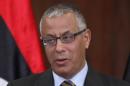 Libya's PM Zeidan speaks during a news conference in Tripoli